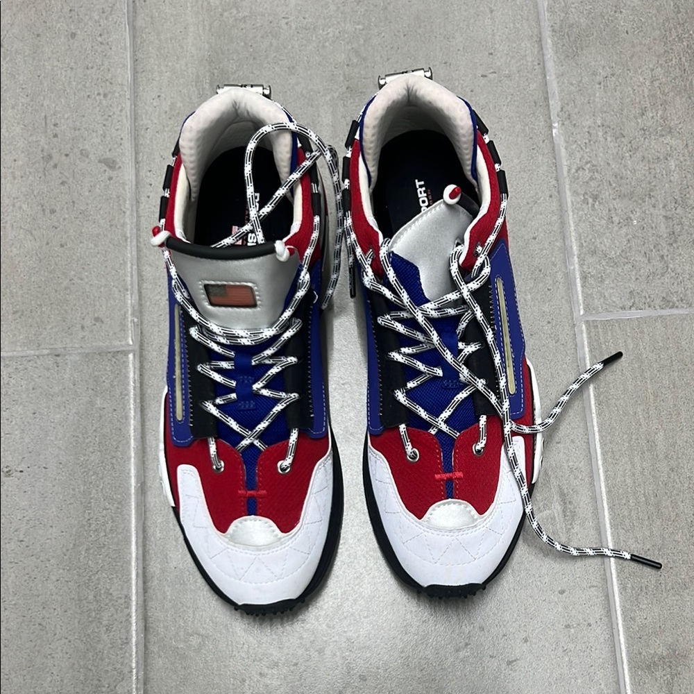 Polo Ralph Lauren Red, Blue, and White Sneakers